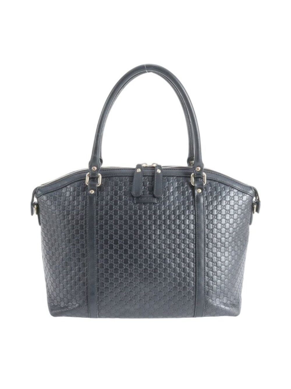 Gucci Micro Guccissima Leather Tote Shoulder Hand Black Mee